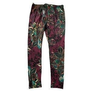 Lily by Firmiana Paisley Leggings 1X